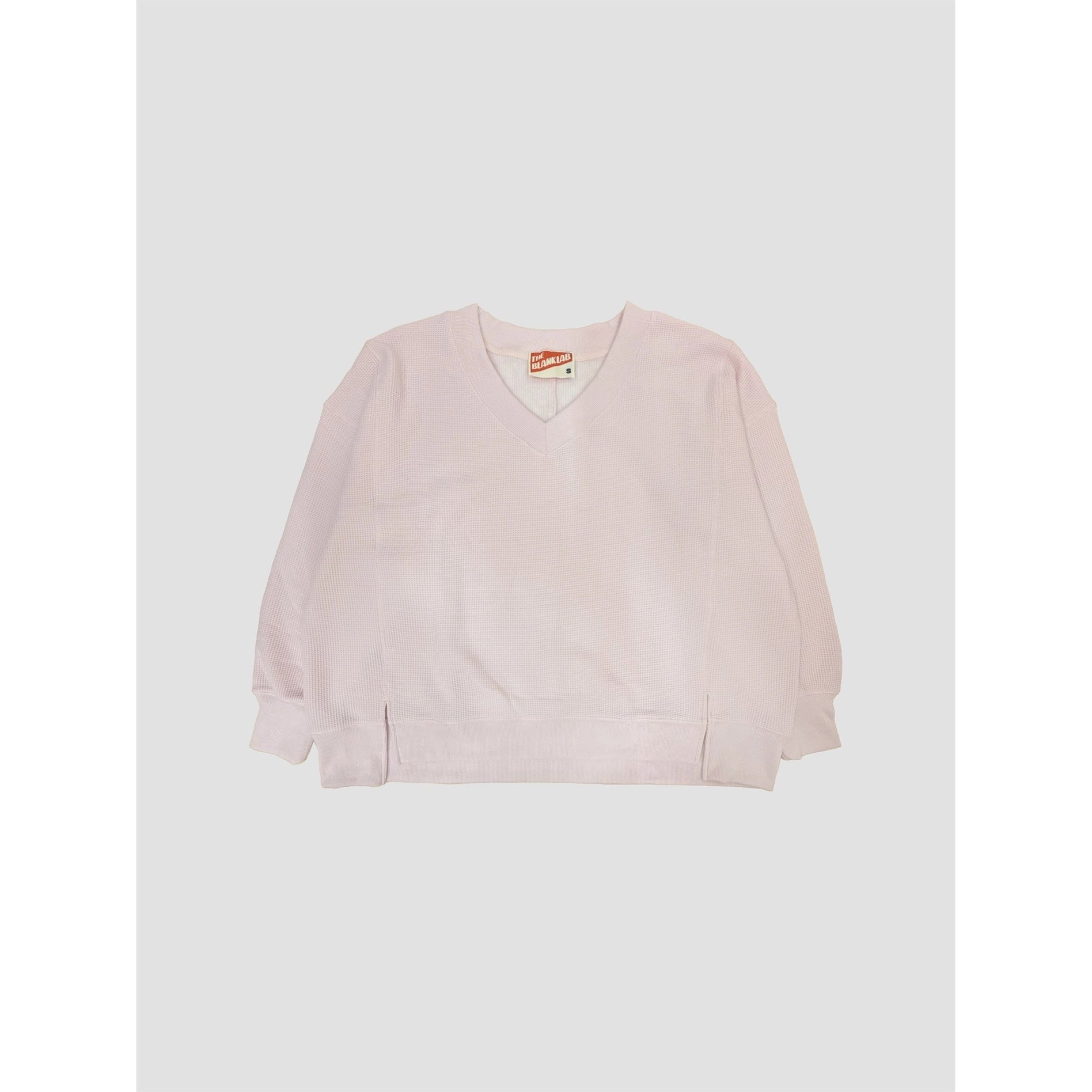 Oversized Waffle Knit Top Pale Pink - Clothe Boutique