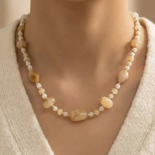 Earth Tone Beaded Necklace