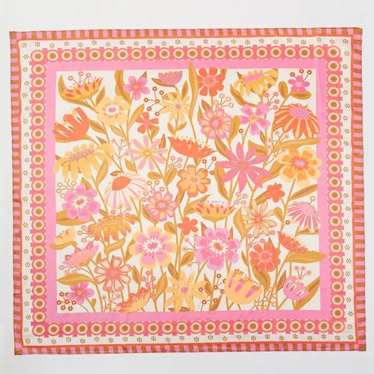Flower Print Bandana Coral