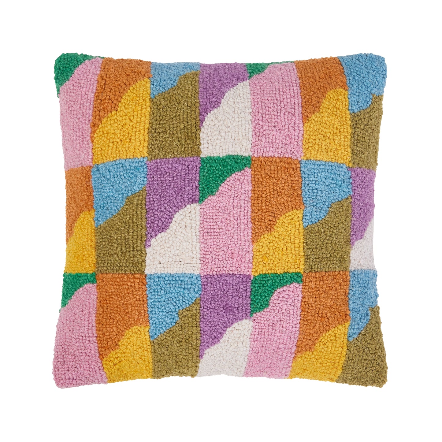 Multi Color Geo Hook Pillow