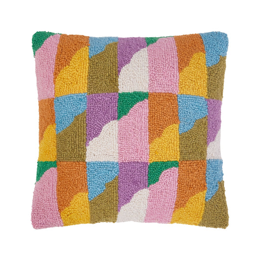 Multi Color Geo Hook Pillow