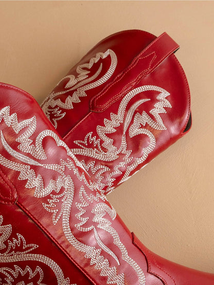 Amaya Cherry Western Boots - Clothe Boutique