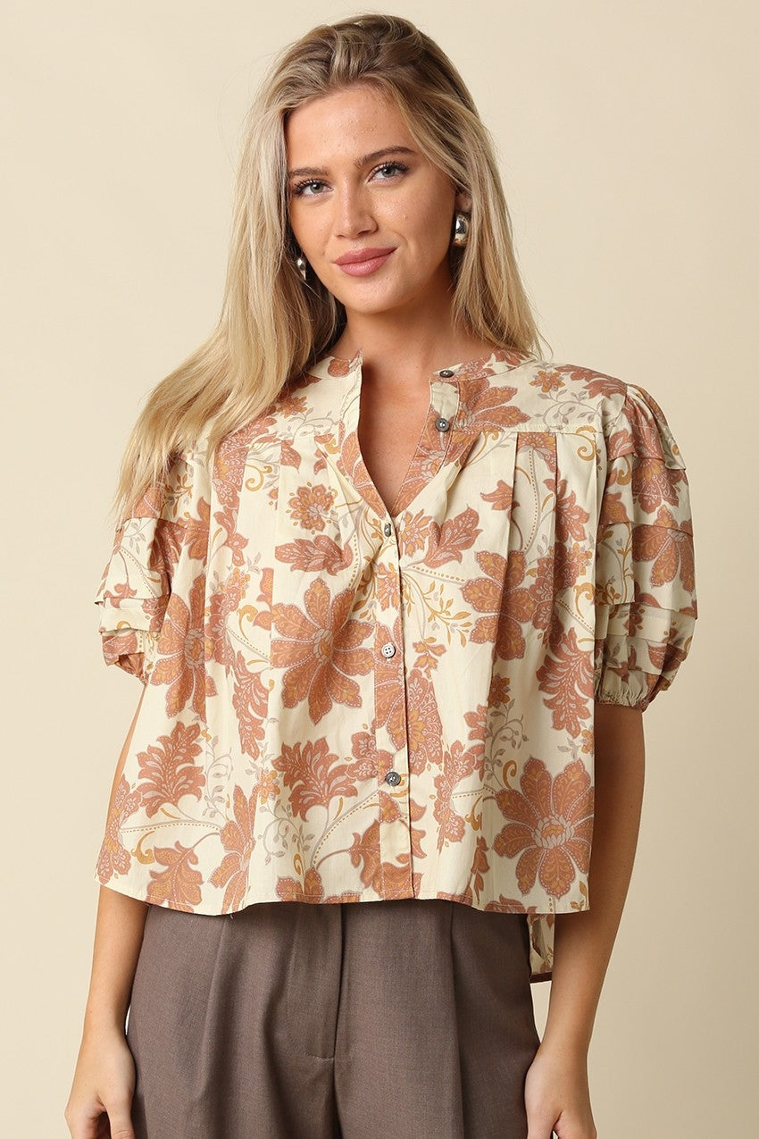 Remi Rust Florals Blouse