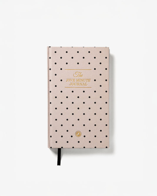 Beige Polka Dot Five Minute Journal