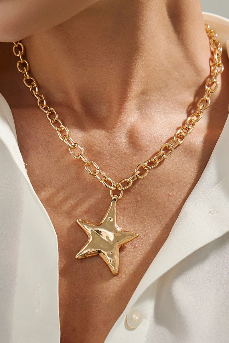 Hammered Star Necklace