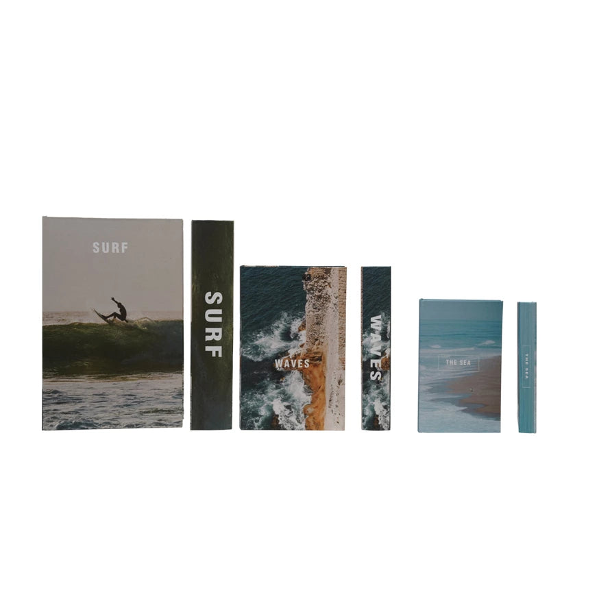 Beach Canvas Book Storage Set Of 3 - Clothe Boutique