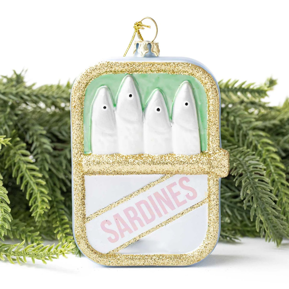 Sardines Glass Ornament