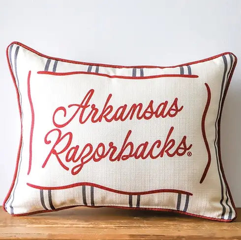 Arkansas Razorbacks Stripe Pillow