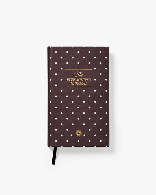 Brown Polka Dot Five Minute Journal