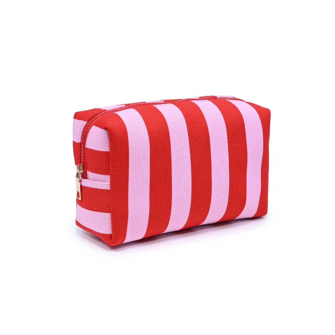 Stripe Cosmetic Pouch Red/Pink