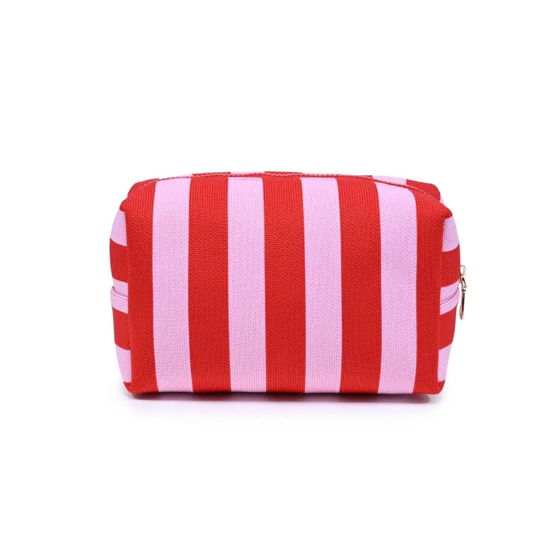 Stripe Cosmetic Pouch Red/Pink