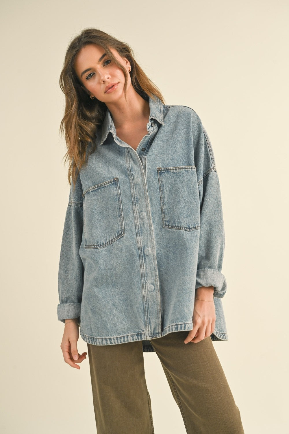 Denim 2 Pocket Oversized Shirt