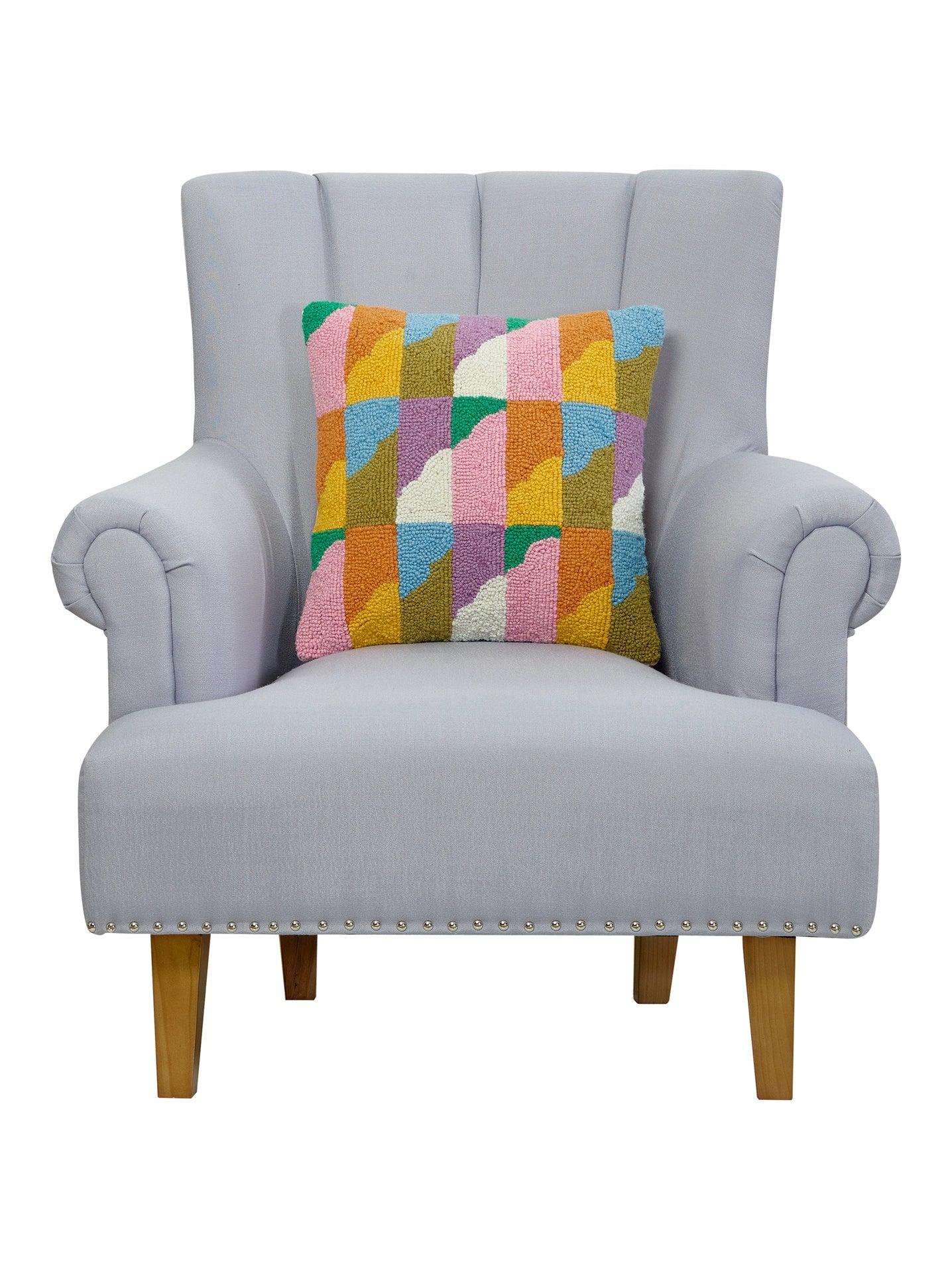 Multi Color Geo Hook Pillow