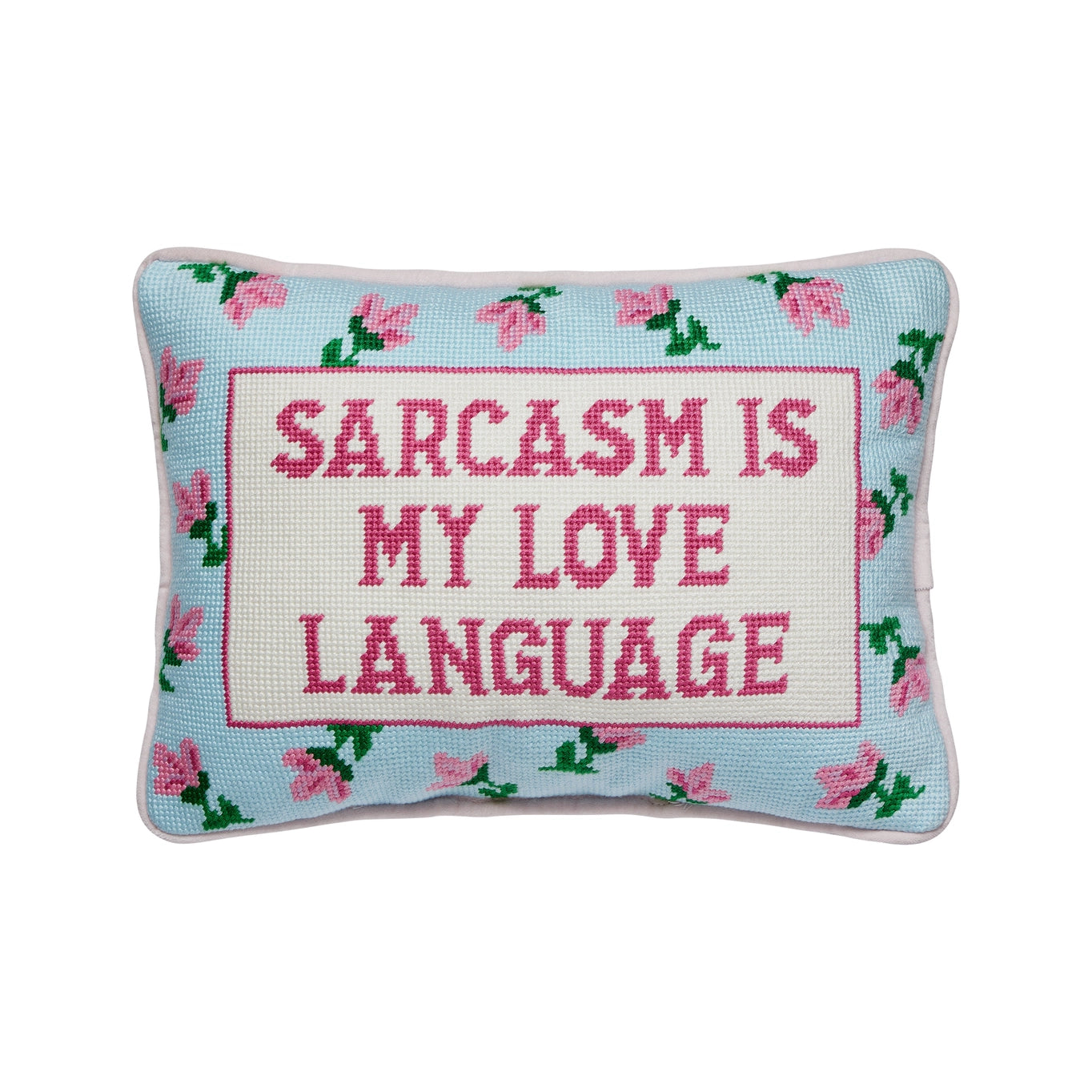 Sarcasm's My Love Embroidered Pillow