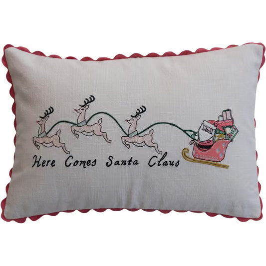 Santa Clause Ric Rac Pillow
