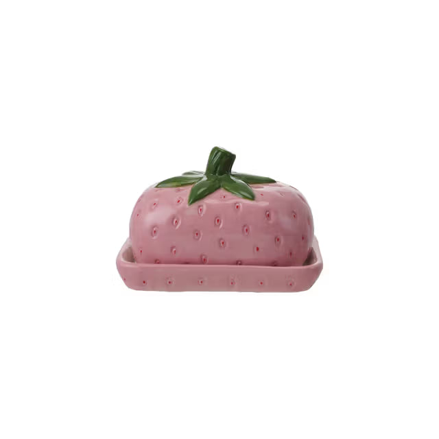 Ceramic Strawberry Butter Dish