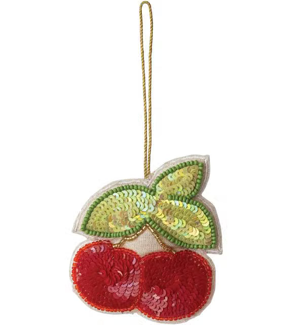 Sequin Cherries Ornament