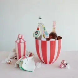Striped Stainless Steal Cocktail Shaker