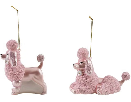 Glass Poodle Ornament