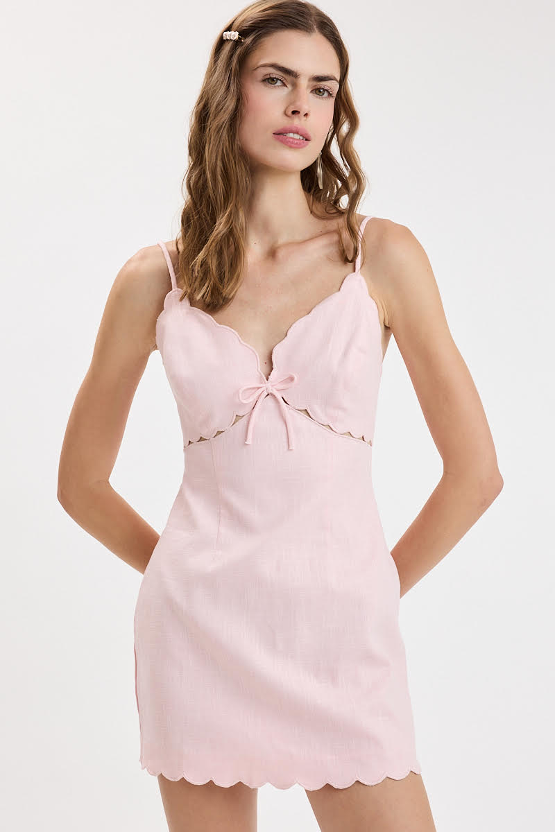 Light Pink Scallop Dress