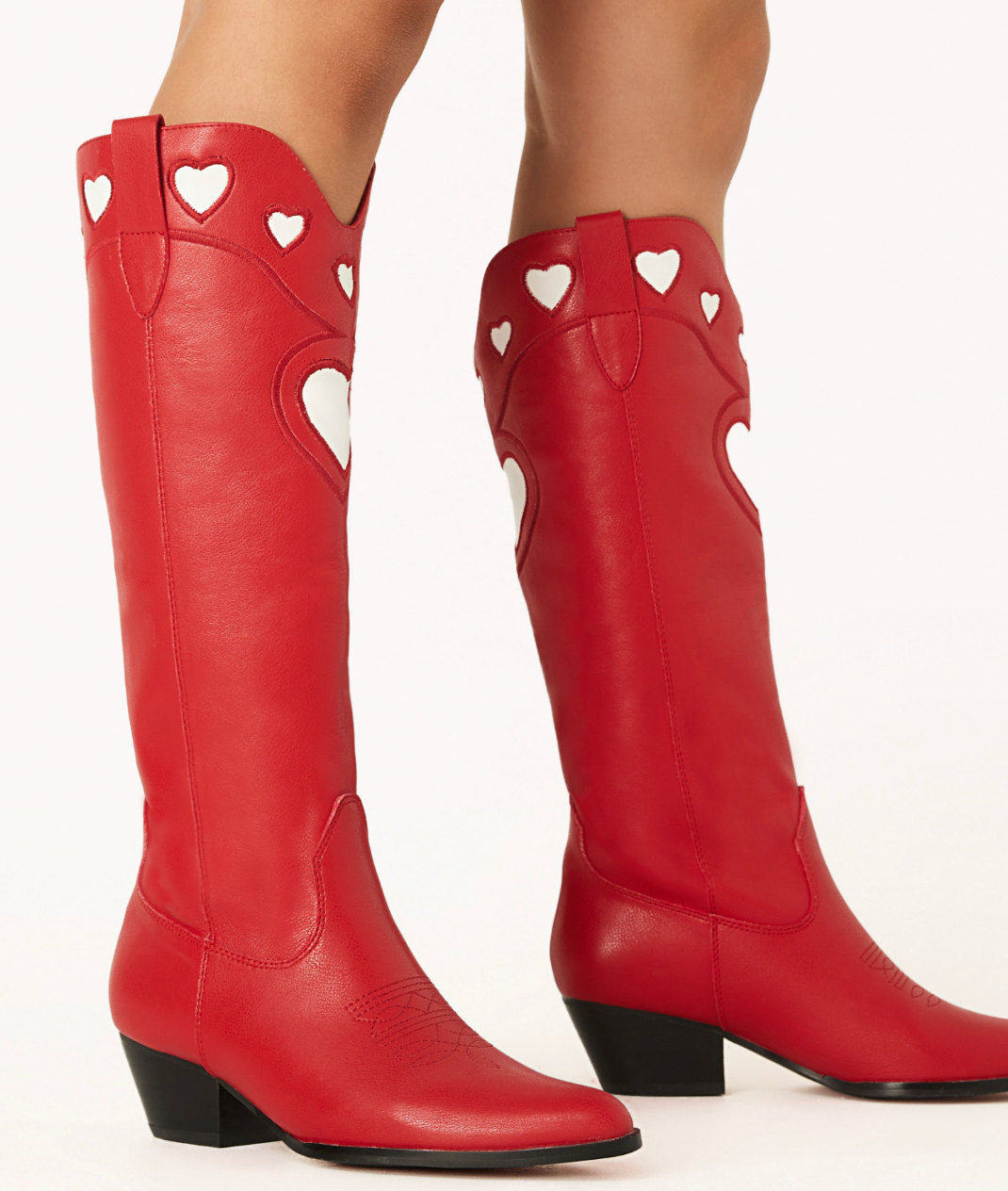 Velma Billini Heart Boots Red