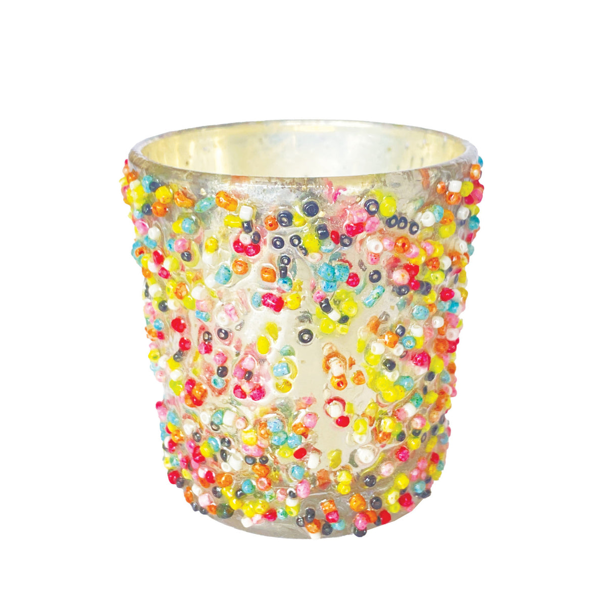 Beaded Glass Votive
