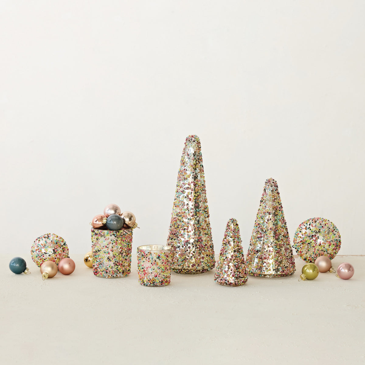 Beaded Glass Votive