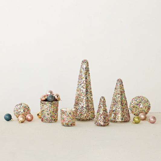 Beaded Glass Votive