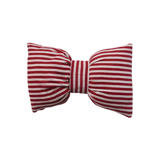 Velvet Stripe Bow Pillow