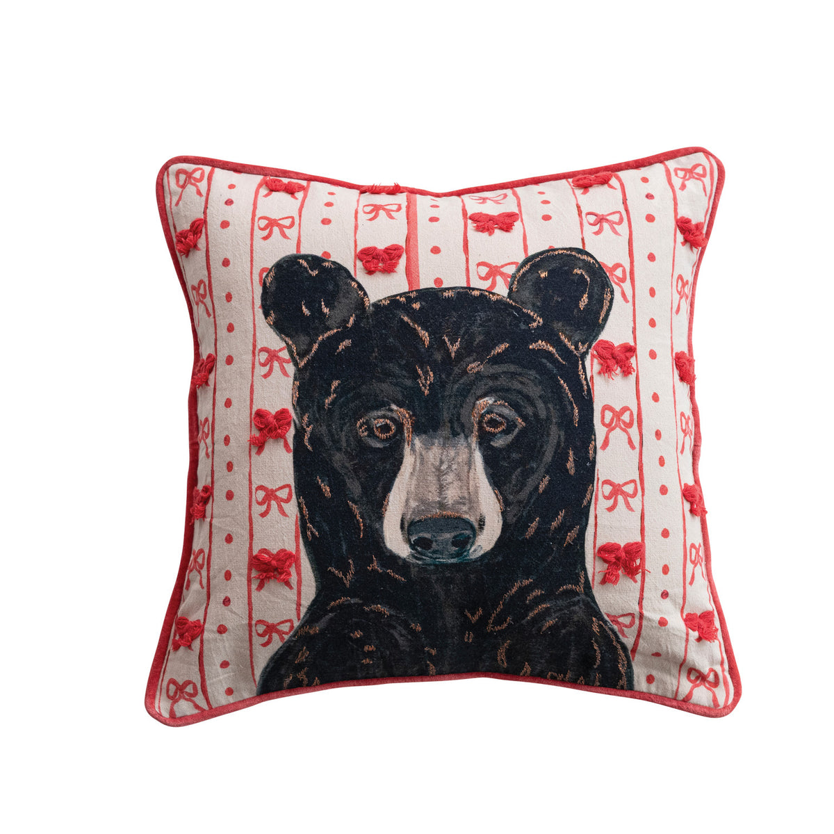 Bear Pillow w/ Bows