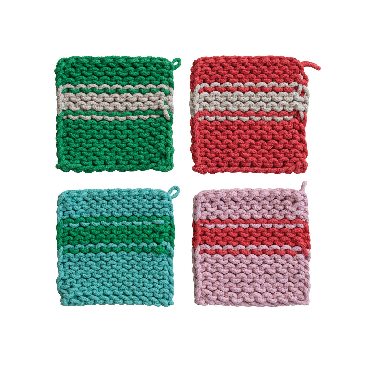 Crochet Stripe Pot Holder