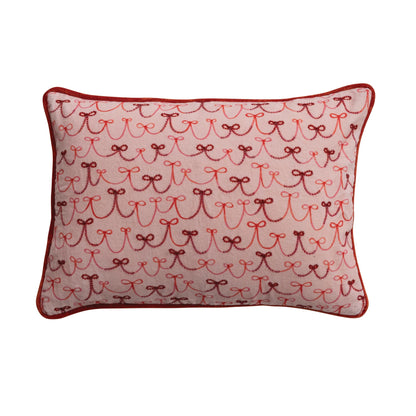 Bow Pattern Piping Pillow
