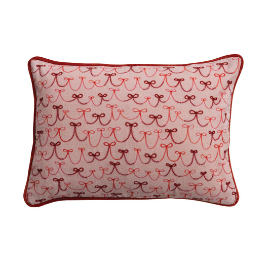 Bow Pattern Piping Pillow