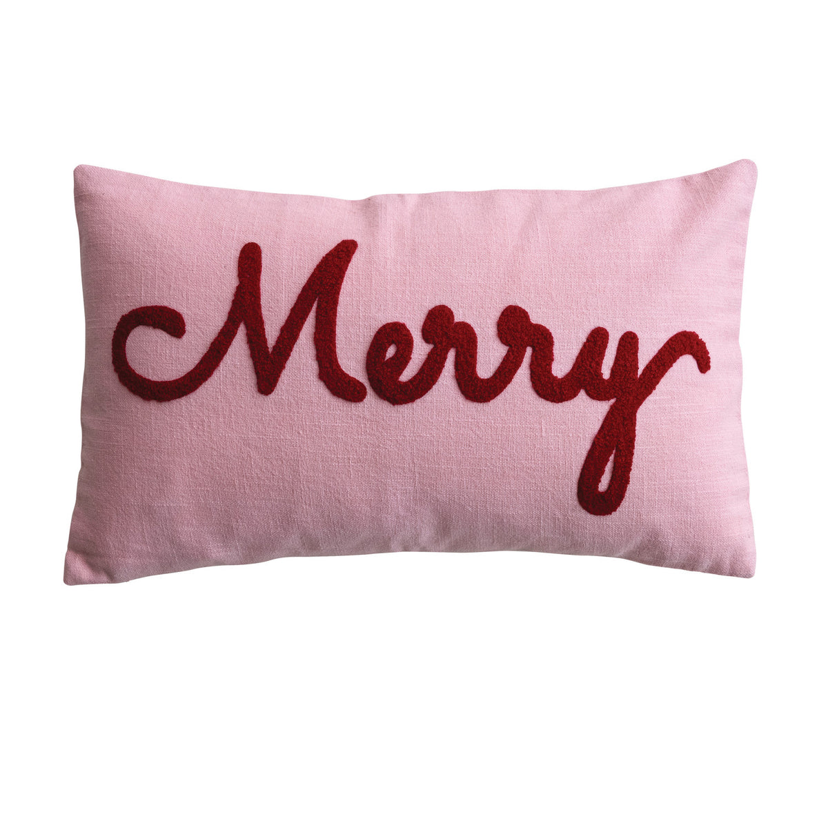 Merry Embroidered Pillow