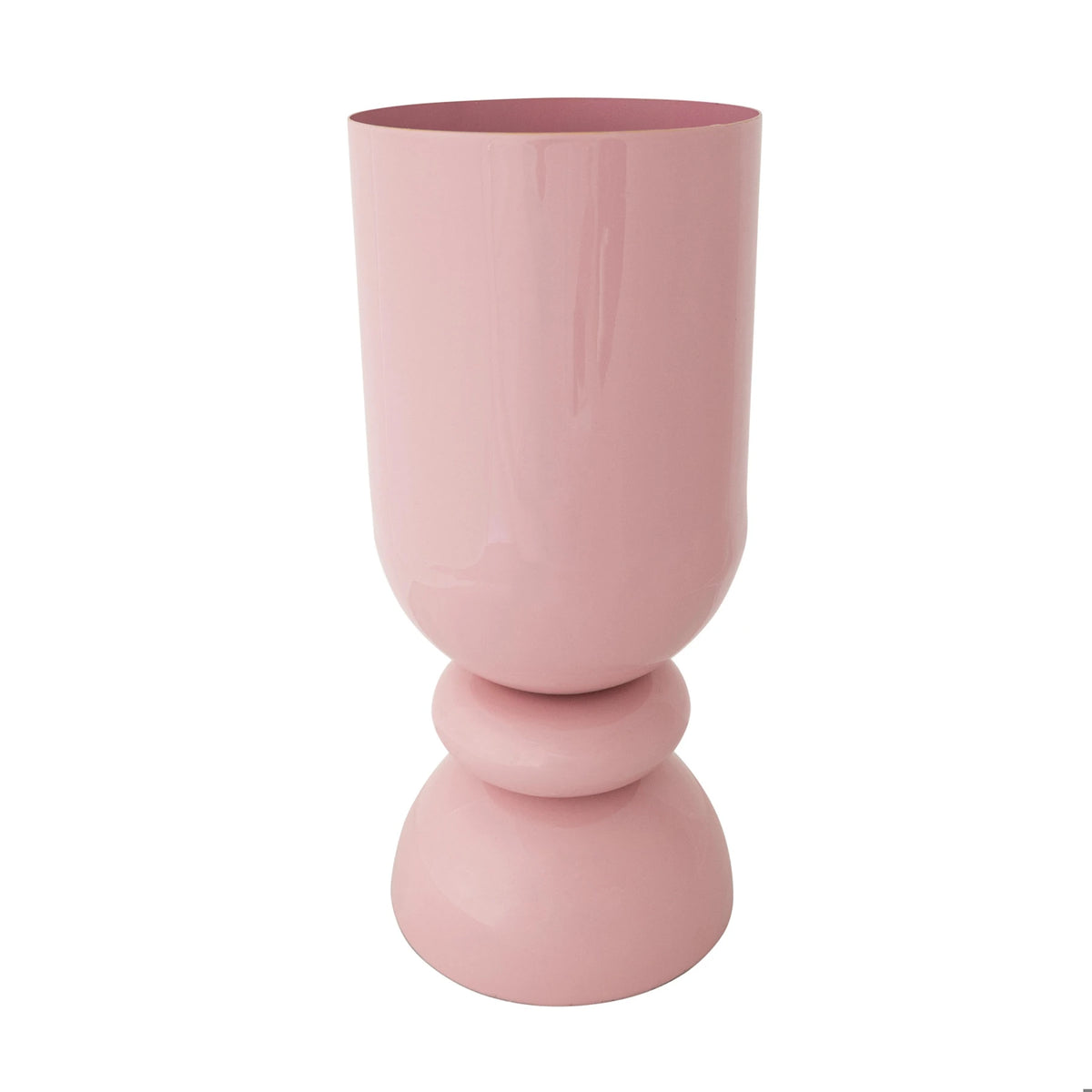 Pink Enamel Footed Vase