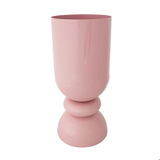 Pink Enamel Footed Vase