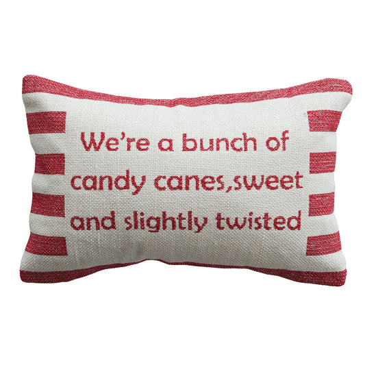 We're a Bunch of Candy Canes Pillow