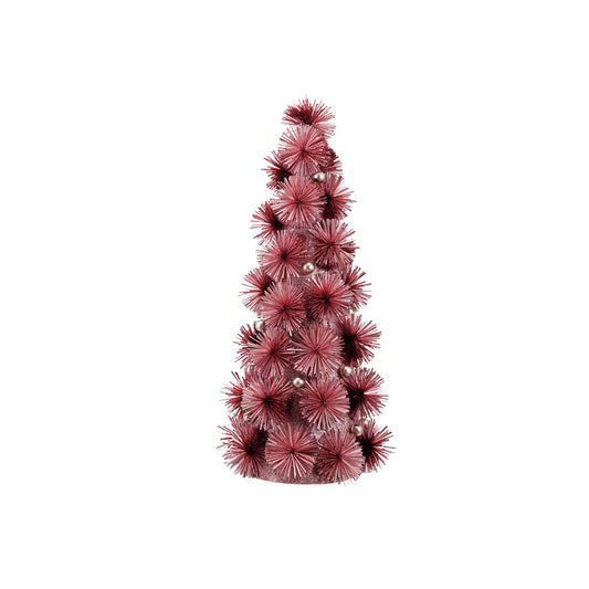 Pink Tinsel Ball Tree L