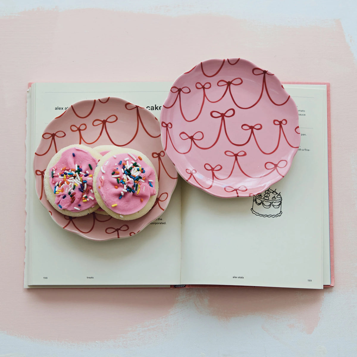 Stoneware Bow Plates
