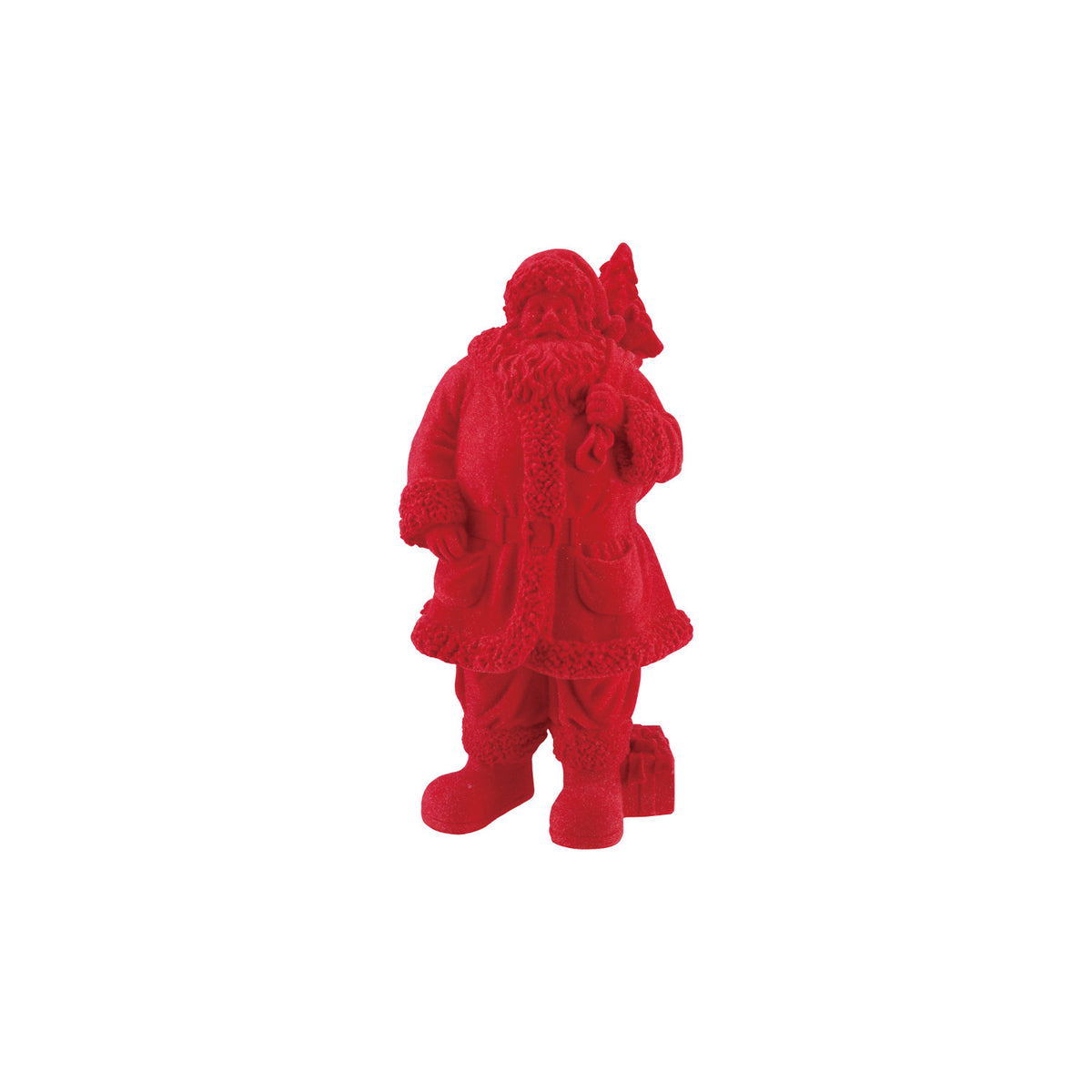 Red Flocked Santa