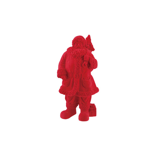Red Flocked Santa