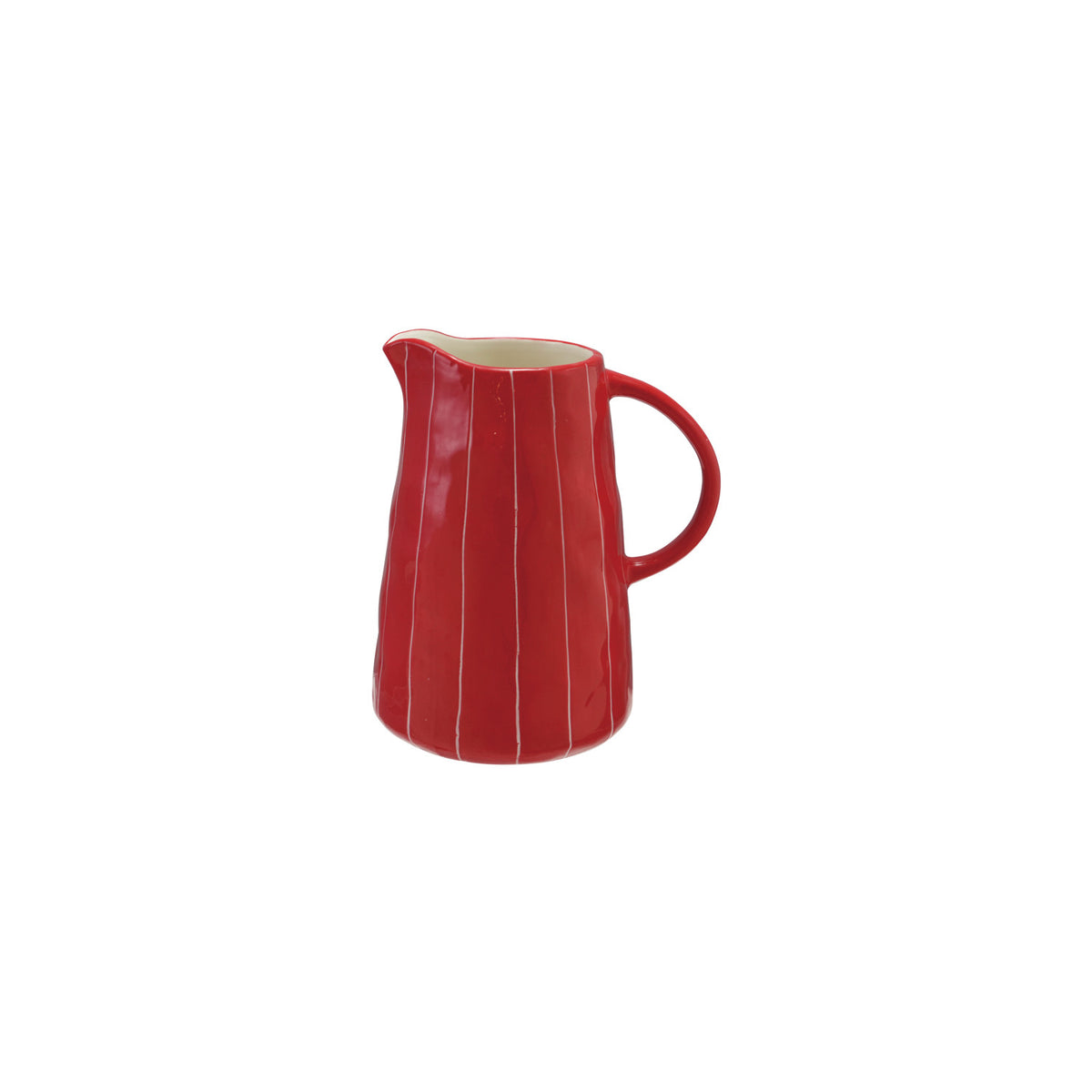 Stoneware Stripe Pitcher