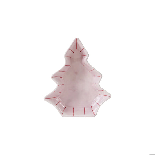 Pink Tree Stripe Dish