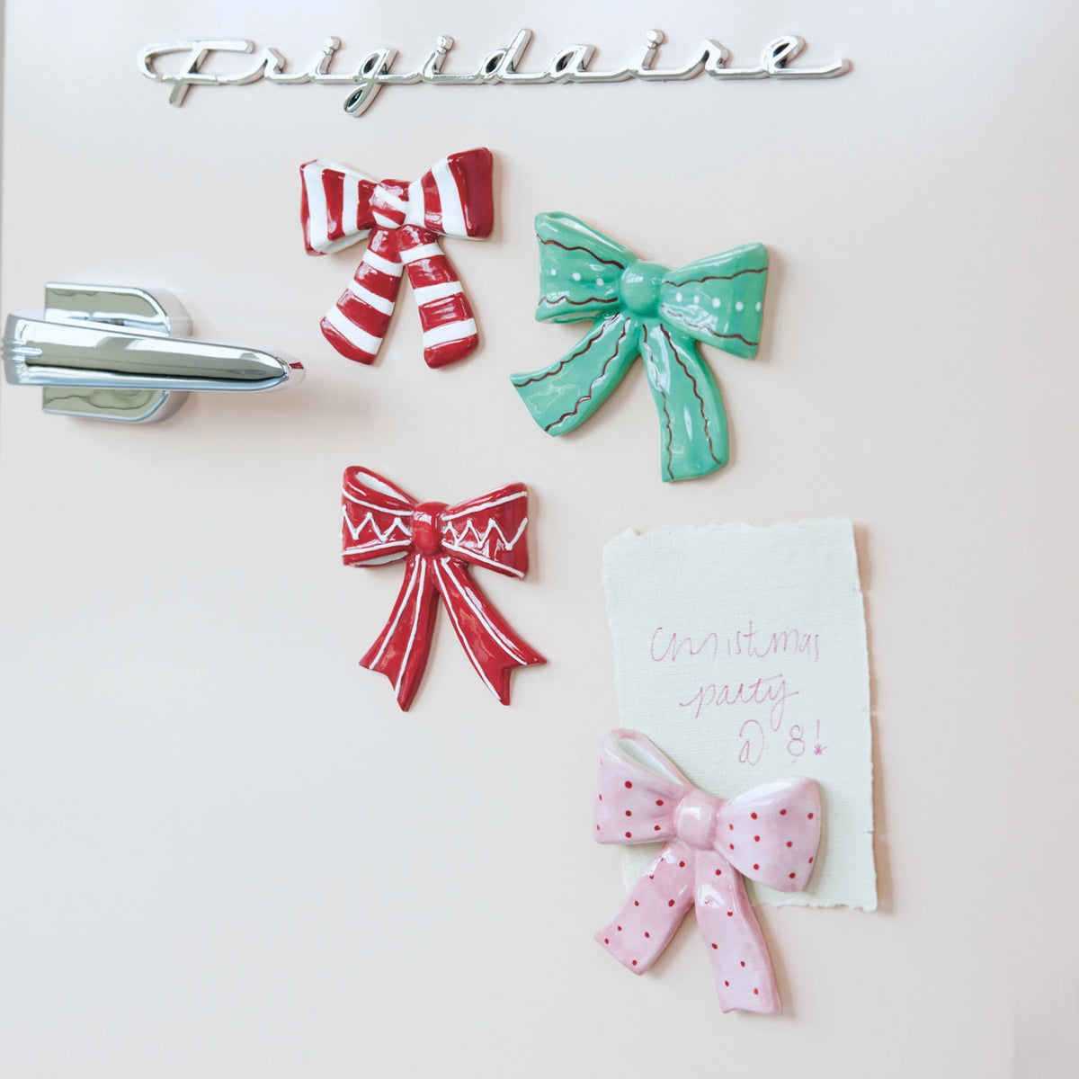 Stoneware Bow Magnet