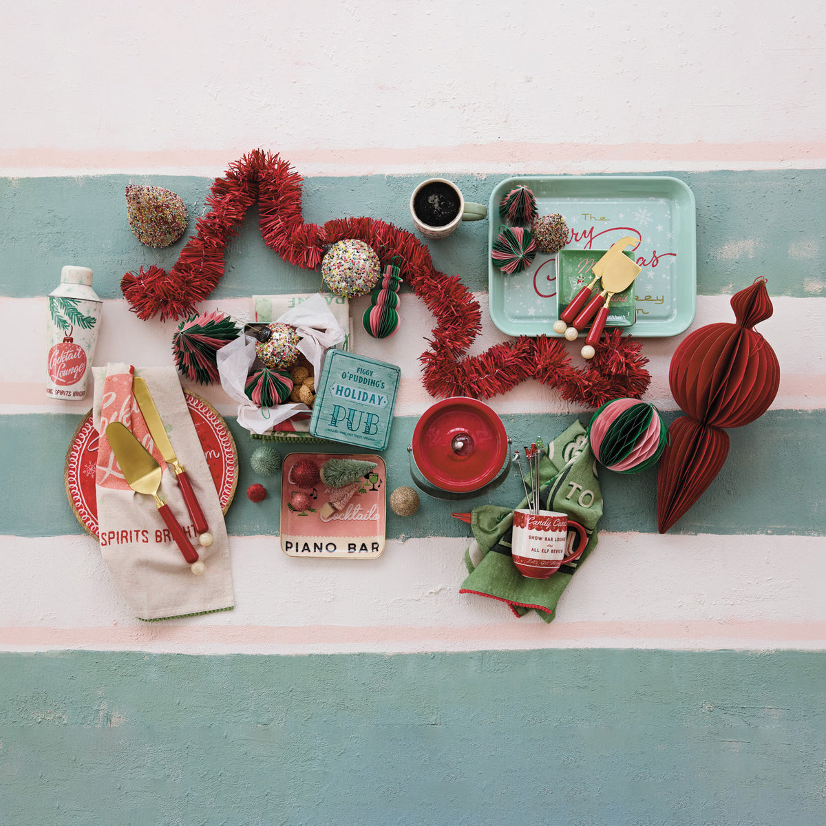 Merry Christmas Whiskey Room Tray