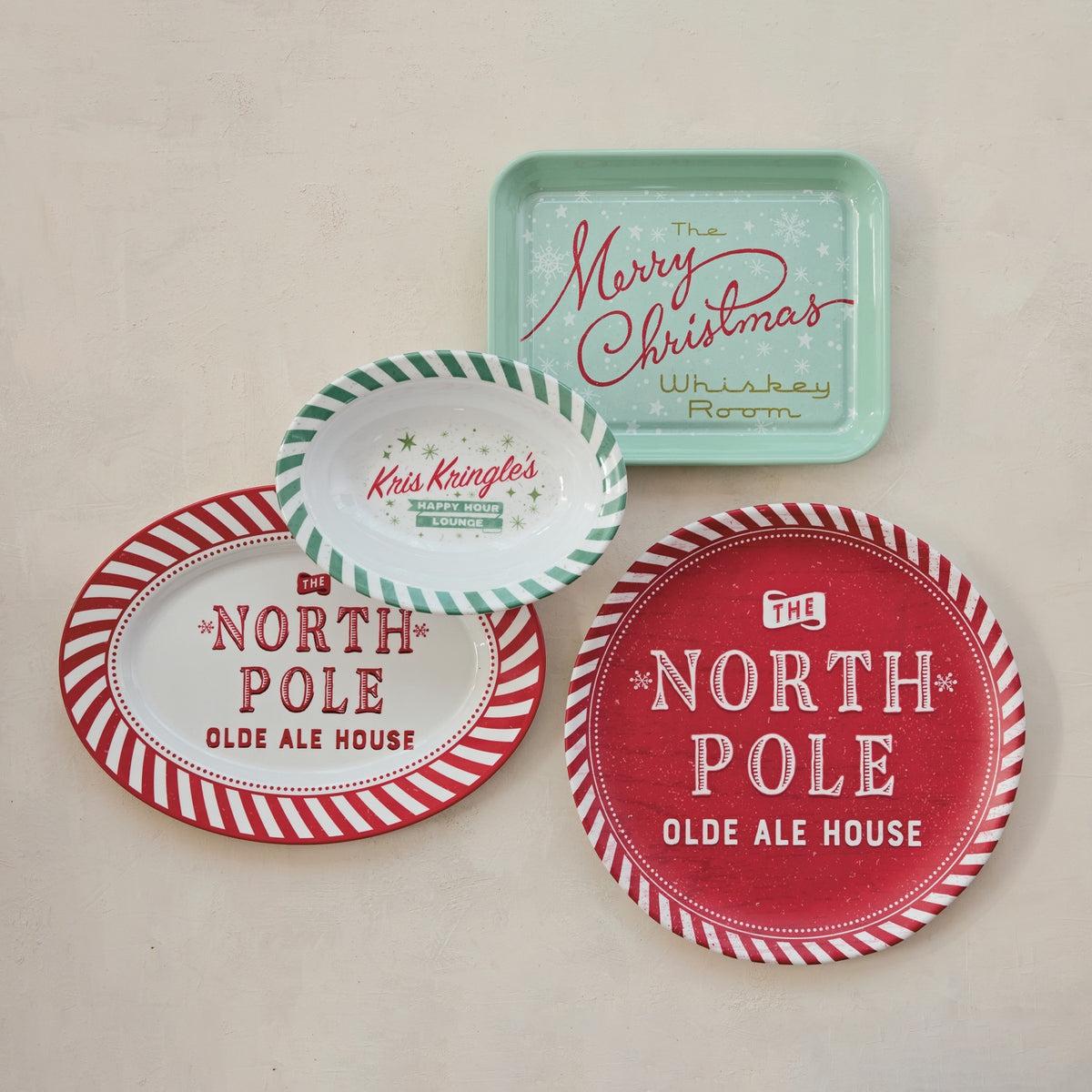 Merry Christmas Whiskey Room Tray
