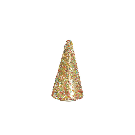Mercury Glass Beaded Tree S