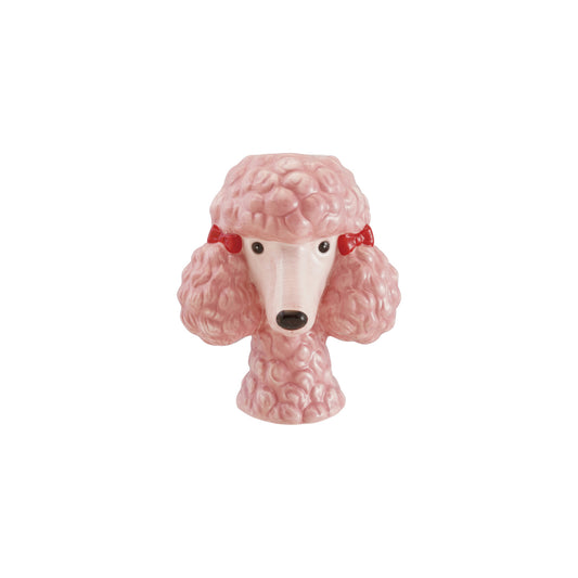 Pink Poodle Head Vase