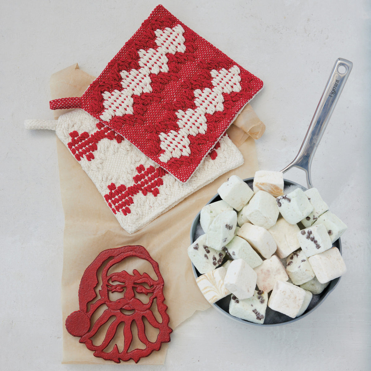 Cast Iron Santa Trivet