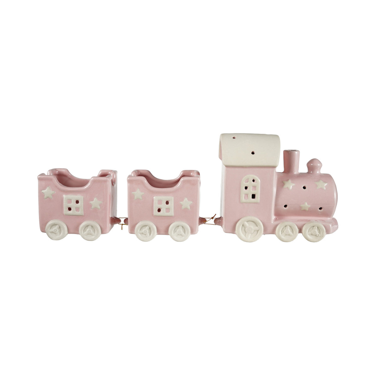 Pink Stoneware Train